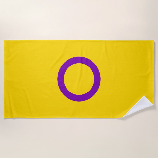 Intersex Pride flag Beach Towel (Front)