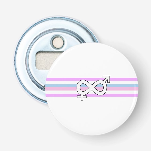 Intersex Pride Flag Bottle Opener (Front)