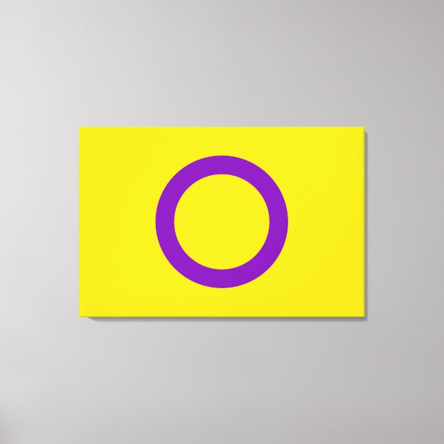 Intersex Pride Flag Canvas Print (Front)