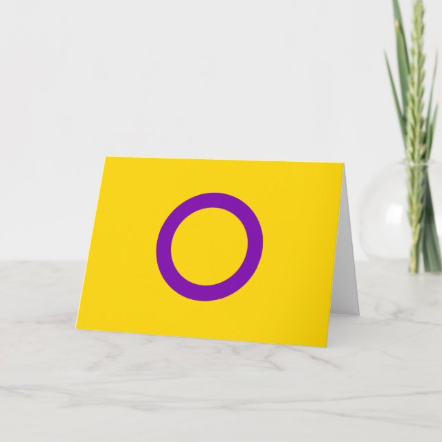 Intersex Pride Flag Card (Front)