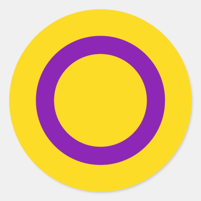 Intersex Pride Flag Classic Round Sticker (Front)