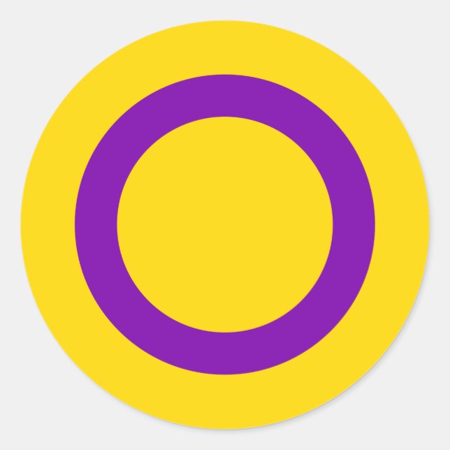 Intersex Pride Flag Classic Round Sticker (Front)