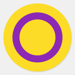 Intersex Pride Flag Classic Round Sticker
