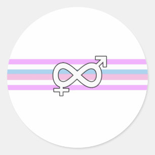 Intersex Pride Flag Classic Round Sticker