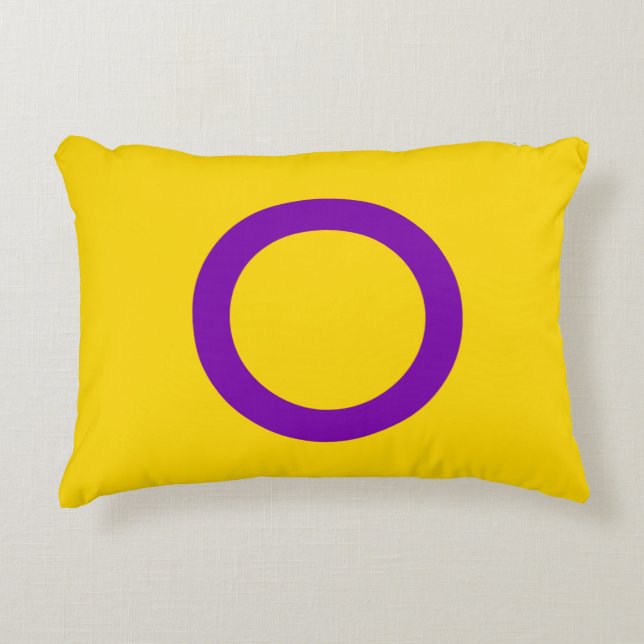 Intersex Pride Flag Decorative Cushion (Front)