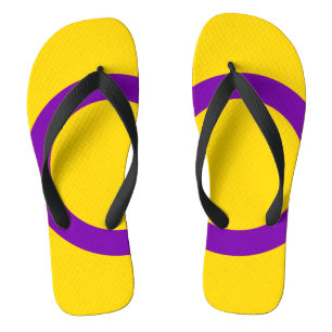 Intersex Pride Flag Flip Flops