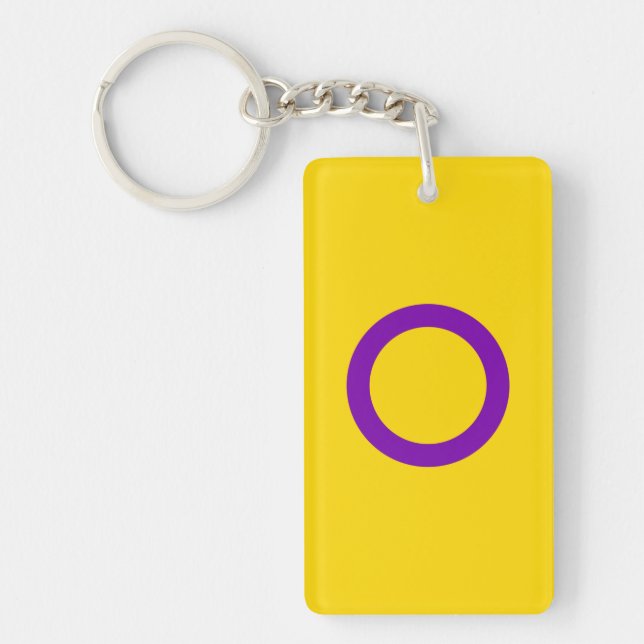 Intersex Pride Flag Key Ring (Front)