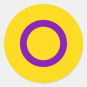 Intersex Pride Flag LGBTQ Classic Round Sticker