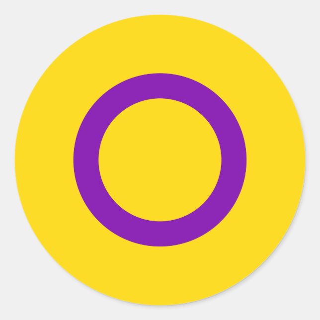 Intersex Pride Flag LGBTQ Classic Round Sticker (Front)