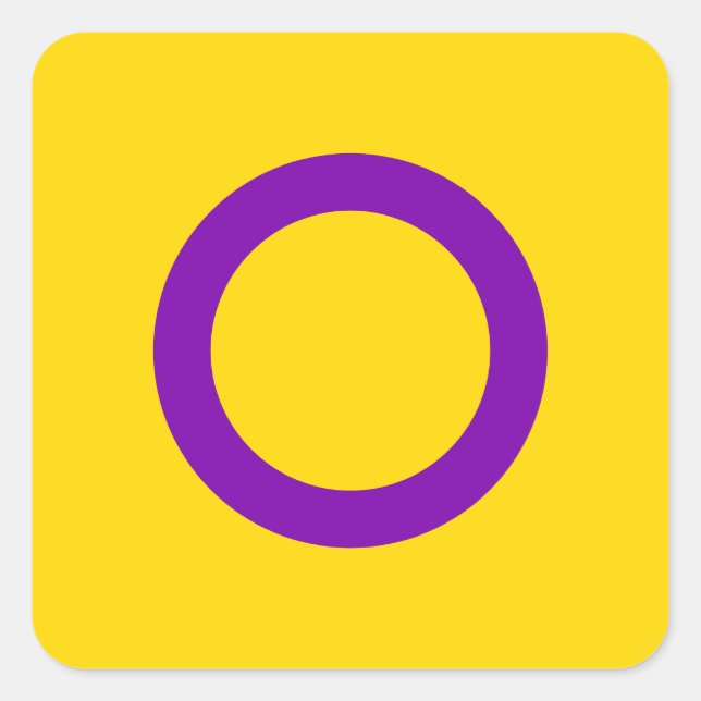 Intersex Pride Flag Square Sticker (Front)