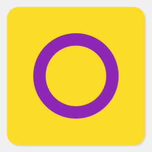 Intersex Pride Flag Square Sticker