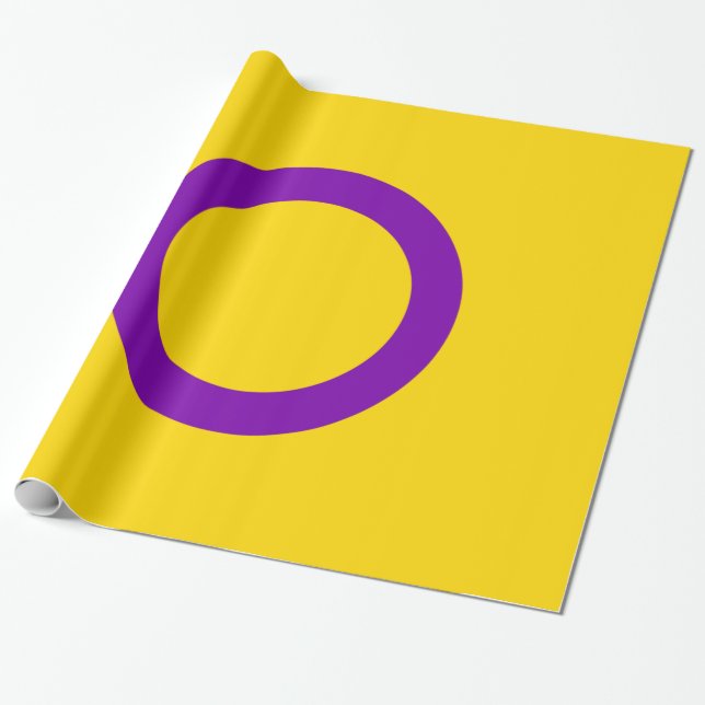 Intersex Pride Flag Wrapping Paper (Unrolled)