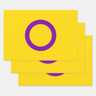 Intersex Pride Flag Wrapping Paper Sheet