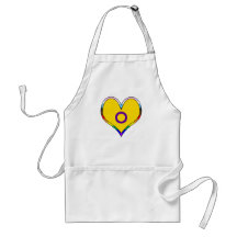 Intersex Pride Heart Adult Apron
