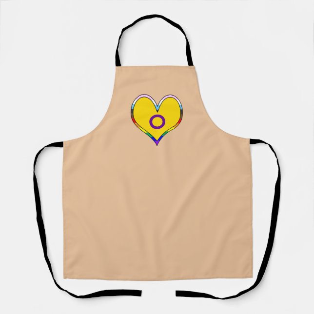 Intersex Pride Heart Apron (Front)