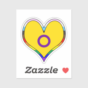 Intersex Pride Heart Sticker