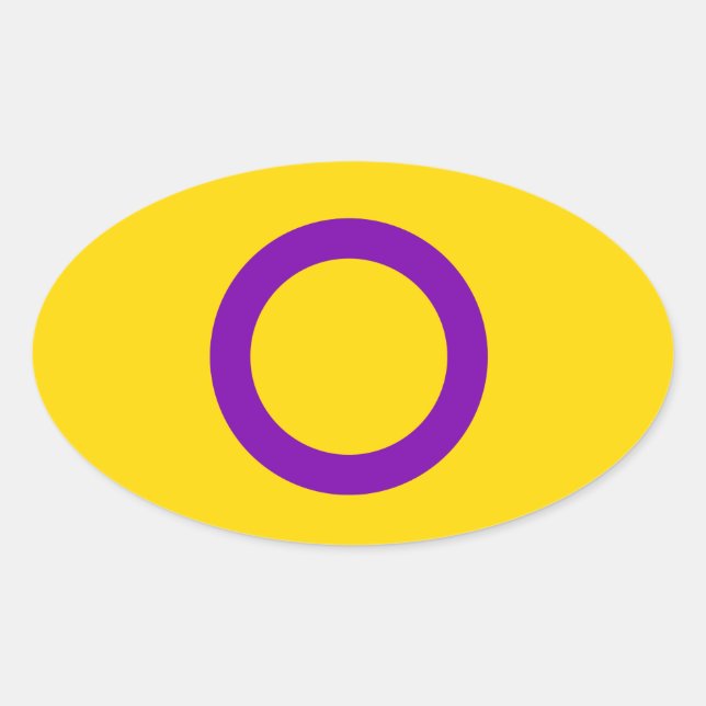 INTERSEX PRIDE OVAL STICKER (Front)