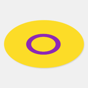 INTERSEX PRIDE OVAL STICKER