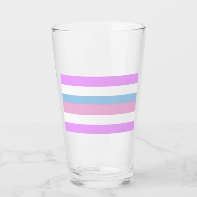 Intersex Pride Stripes Glass (Front)