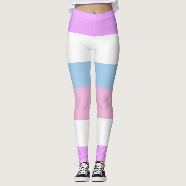 Intersex Pride Stripes Leggings (Front)