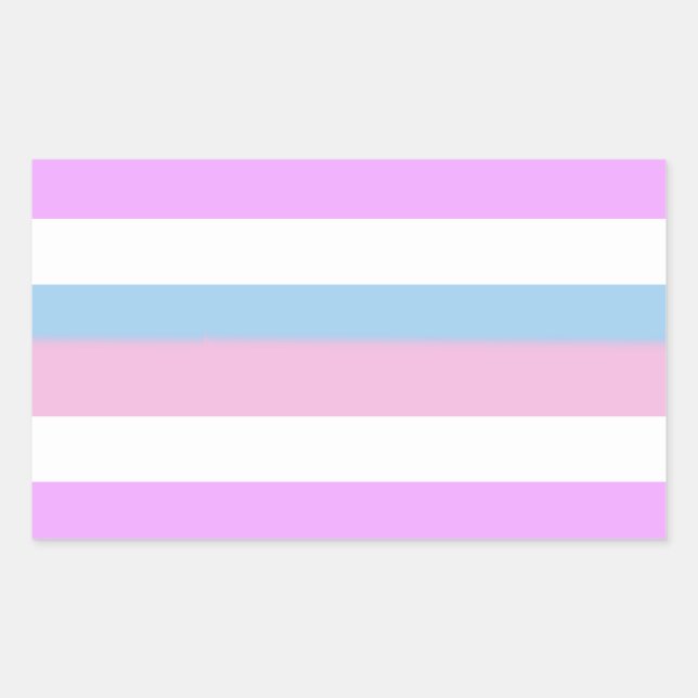 Intersex Pride Stripes Rectangular Sticker (Front)