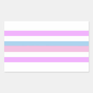Intersex Pride Stripes Rectangular Sticker