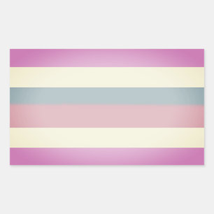 Intersex Pride Stripes Rectangular Sticker