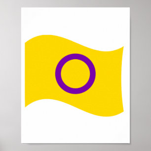 Intersex Pride Wavy Flag Poster