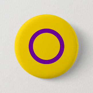 Intersex Pride Yellow Purple Circle Flag  6 Cm Round Badge