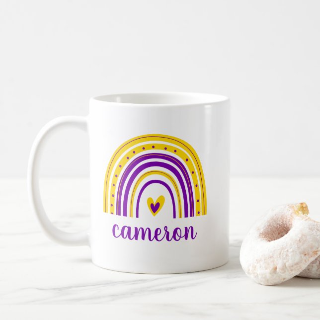 Intersex Rainbow Personalised Coffee Mug (With Donut)