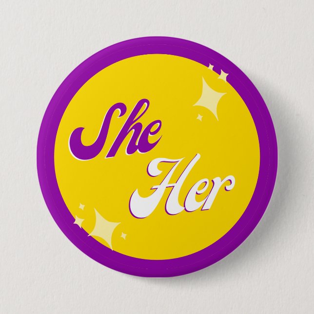 Intersex She/Her Pronouns 7.5 Cm Round Badge (Front)