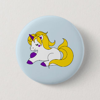 Intersex unicorn 6 cm round badge