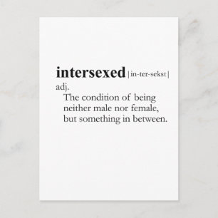 INTERSEXED (definition) Postcard