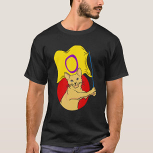 Intersexual Flag Cat Nonbinary Gender T-Shirt