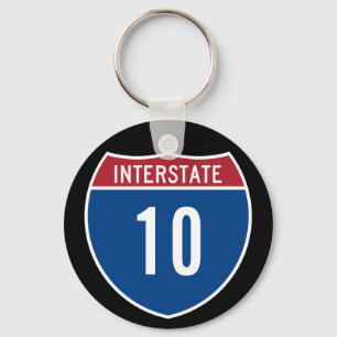 Interstate 10 key ring