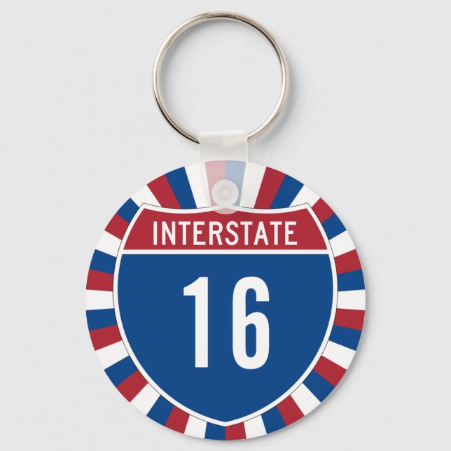 Interstate 16 key ring (Front)