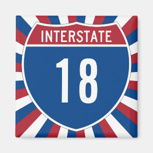 Interstate 18 magnet