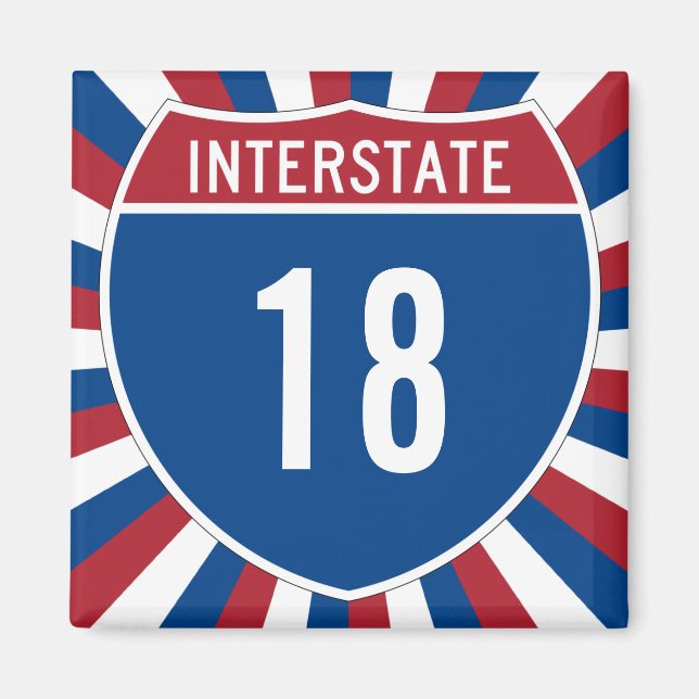 Interstate 18 magnet (Front)