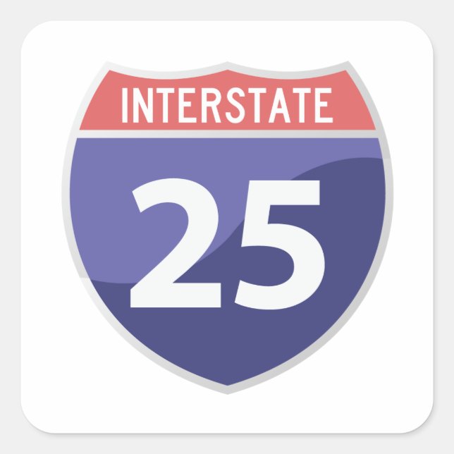 Interstate 25 (I-25) Road Trip Travel Sticker (Front)