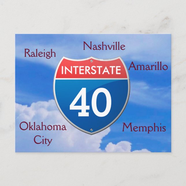 Interstate 40 - postcards (Front)