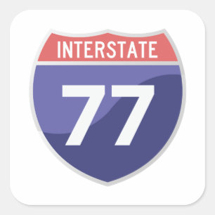 Interstate 77 (I-77) Road Trip Travel Sticker