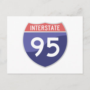 Interstate 95 (I-95) Road Trip Travel Postcard