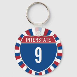 Interstate 9 key ring