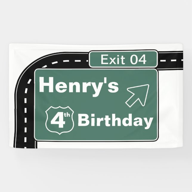 Interstate Birthday Banner (Horizontal)