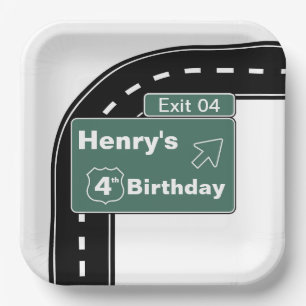 Interstate Birthday Paper Plate 9" Square