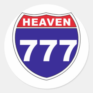 "Interstate" Heaven 777 Classic Round Sticker