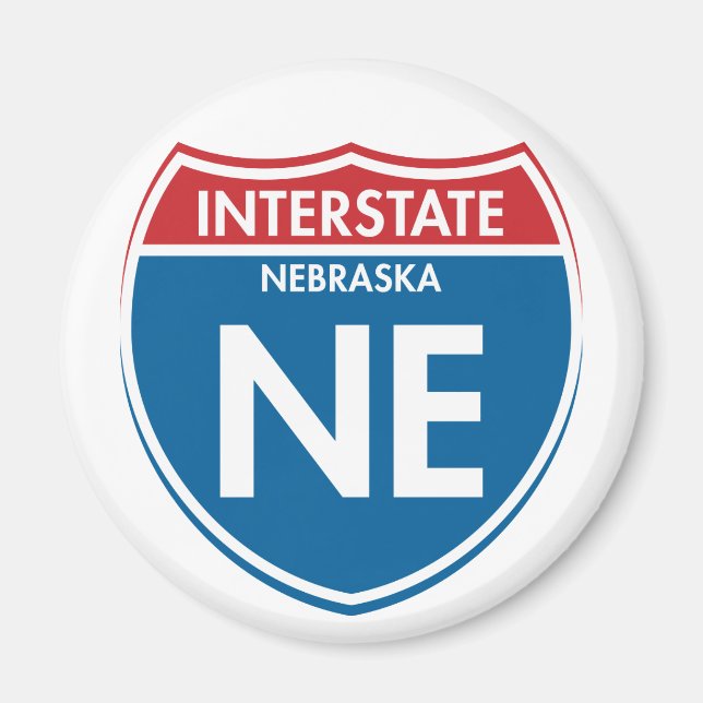 Interstate Nebraska NE Magnet (Front)