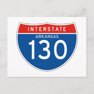 Interstate Sign 130 - Arkansas Postcard