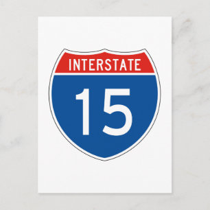 Interstate Sign 15 Postcard