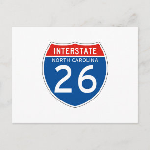 Interstate Sign 26 - North Carolina Postcard